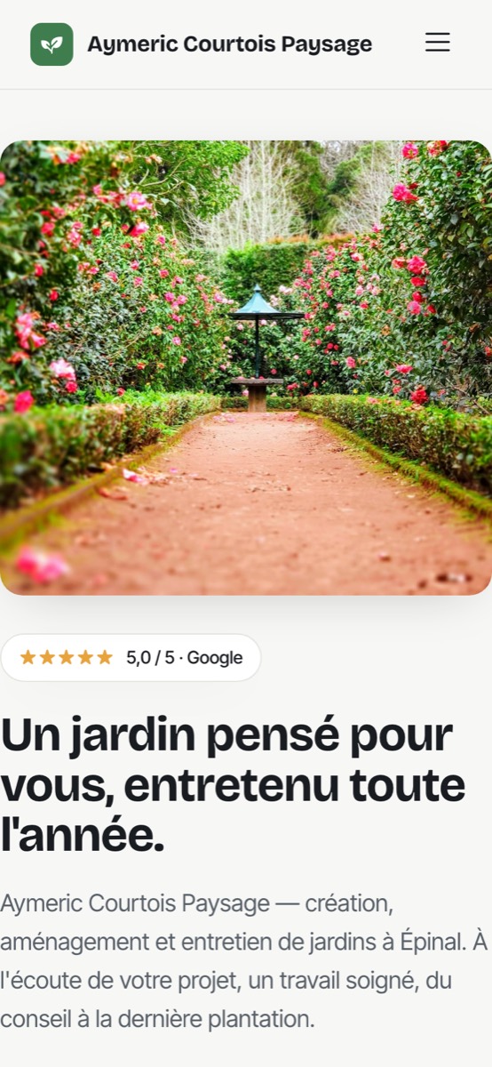 Site d'un paysagiste à Épinal