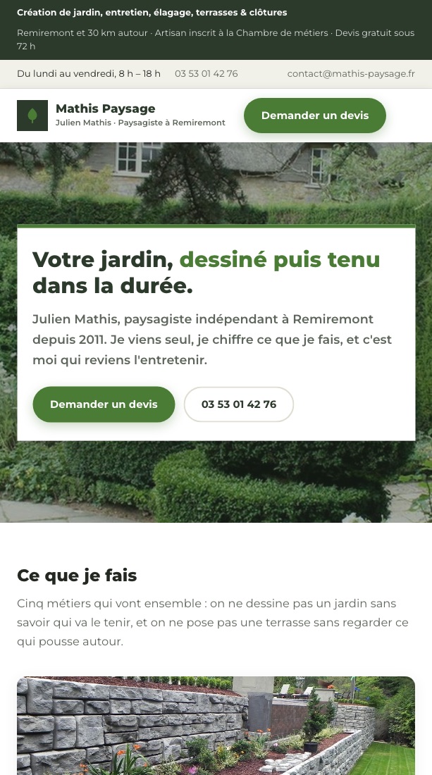 Site de Mathis Paysage